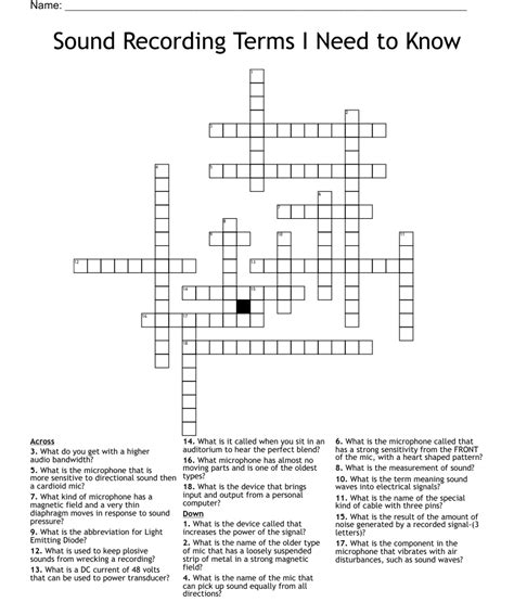 like a recording studio Crossword Clue .